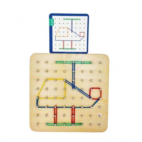 Geoplan on Rubber Bands Wooden Puzzle, 69 pcs - Image 7