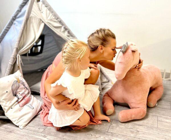 Giant Soft Toy Wingless Pegasus – Dusty Pink - Image 3
