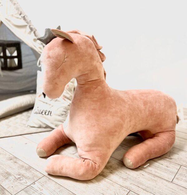 Giant Soft Toy Wingless Pegasus – Dusty Pink - Image 5