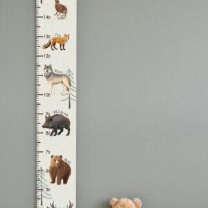 Growth Chart For Kids - Wild Animals