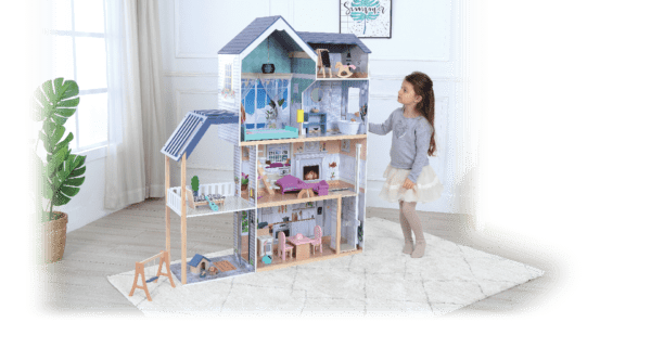 Wooden Dollhouse Crystal with LED Lights - Image 4