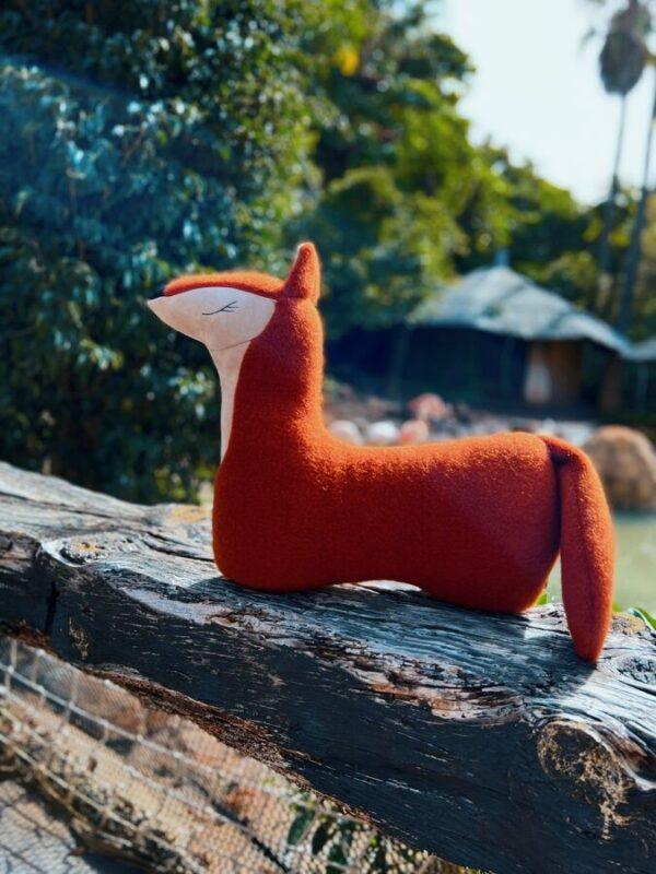 Handmade Fox Soft Toy Pillow - Image 4