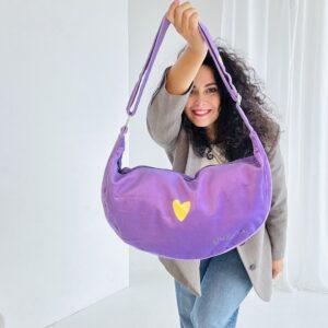 Hobo Bag Heart - Purple