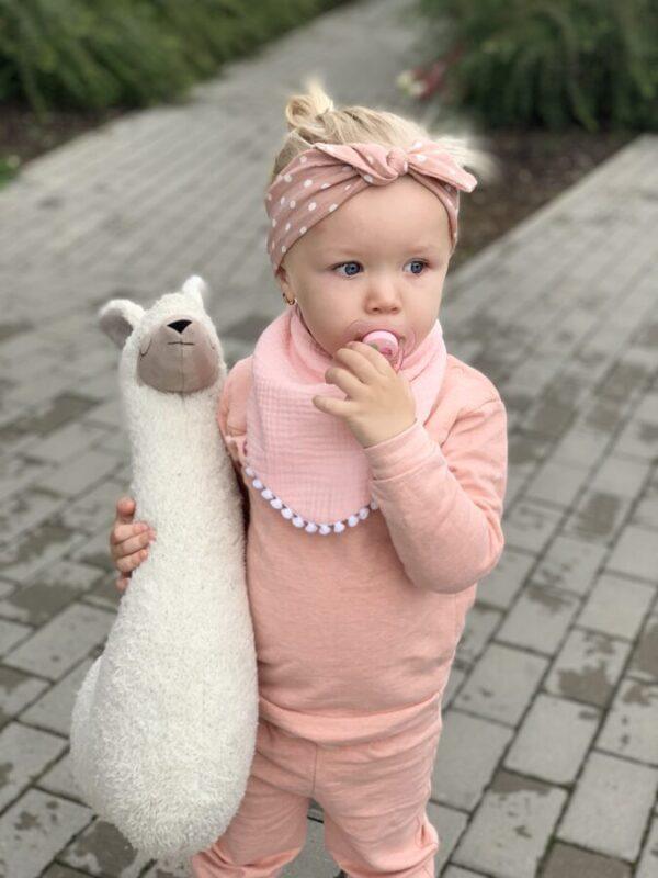 Scarf-Bib - Light Pink - Image 2