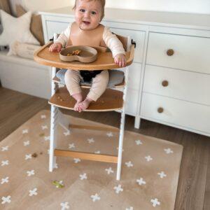 Kids Mealtime Floor Mat, Non-Slip & Waterproof - Cross Sand
