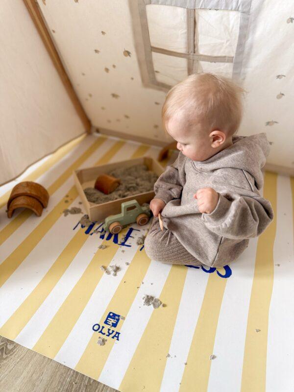 Kids Mealtime Floor Mat, Non-Slip & Waterproof - Wild Citronello - Image 3