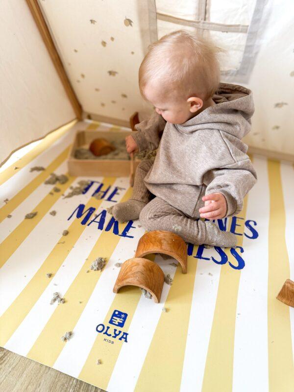 Kids Mealtime Floor Mat, Non-Slip & Waterproof - Wild Citronello - Image 4