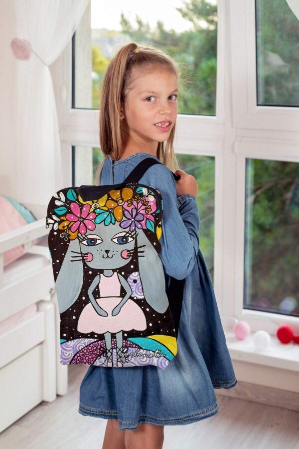 KINDER RUCKSACK HASE MÄDCHEN – Bild 2