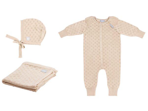 LOVE Gift Set For Baby - Blanket, Romper and Bonnet - Image 6