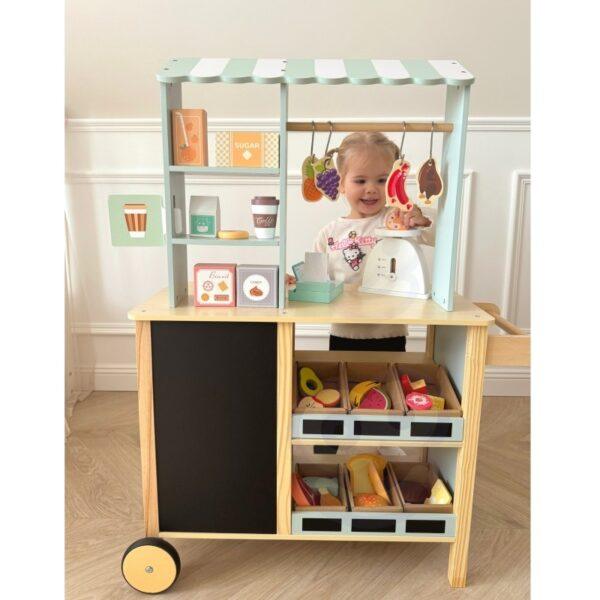 Large Multifunctional Wooden Food Truck Stand, 73 pcs - Image 6