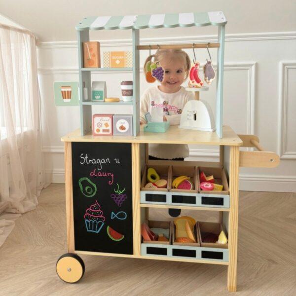 Large Multifunctional Wooden Food Truck Stand, 73 pcs - Image 7
