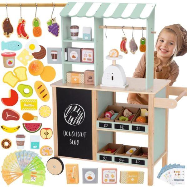 Large Multifunctional Wooden Food Truck Stand, 73 pcs - Image 10