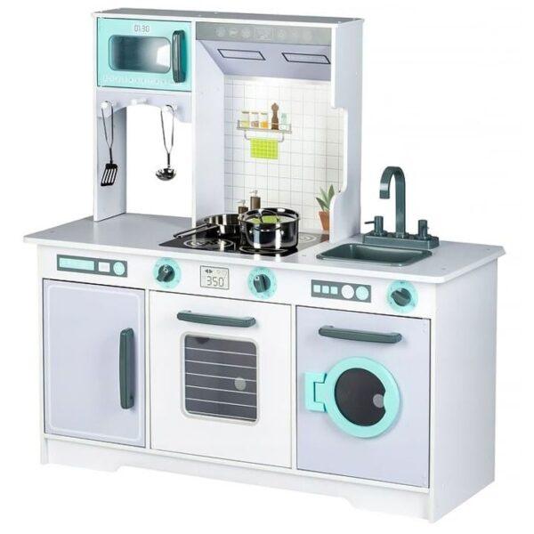 Large Wooden Play Kitchen with Accessories - Image 2