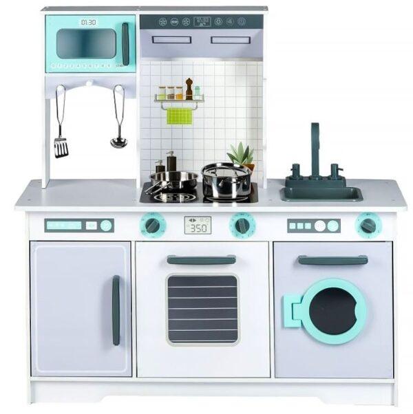 Large Wooden Play Kitchen with Accessories - Image 5