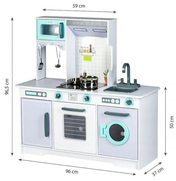 Large Wooden Play Kitchen with Accessories - Image 6