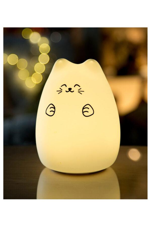 Lucky Cat Silicone Lamp - White - Image 3