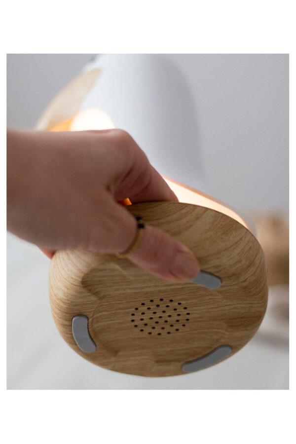 Lampe mit Lautsprecher – Weißer Vogel – Bild 5