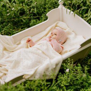 Merino wool baby blanket LOVE