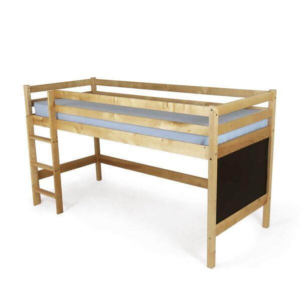 Halbhohes Hochbett mit Tafel