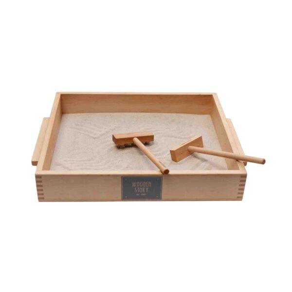 Montessori Tray with Handle, Sand and Accessories - Image 5