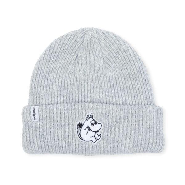 Moomintroll Felt Patch Beanie Kids - Grey - Image 2