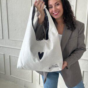 Moon Bag Heart - White