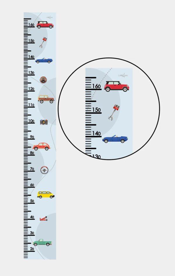 Paper Growth Chart For Kids - Retro Cars - Image 2