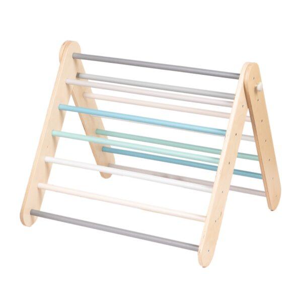 Pikler Triangle Climber with Swedish Wall Add-On (Ages 6m–7y) - Pastel - Image 6