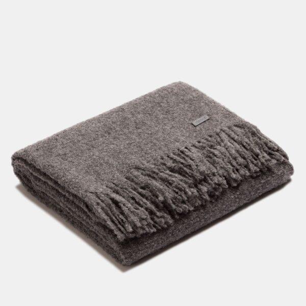 Luxurious Natural Superfine Alpaca Wool Boucle Throw - Image 2