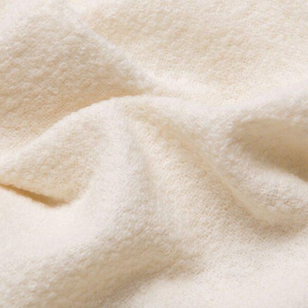 Luxurious Natural Superfine Alpaca Wool Boucle Throw - Image 5