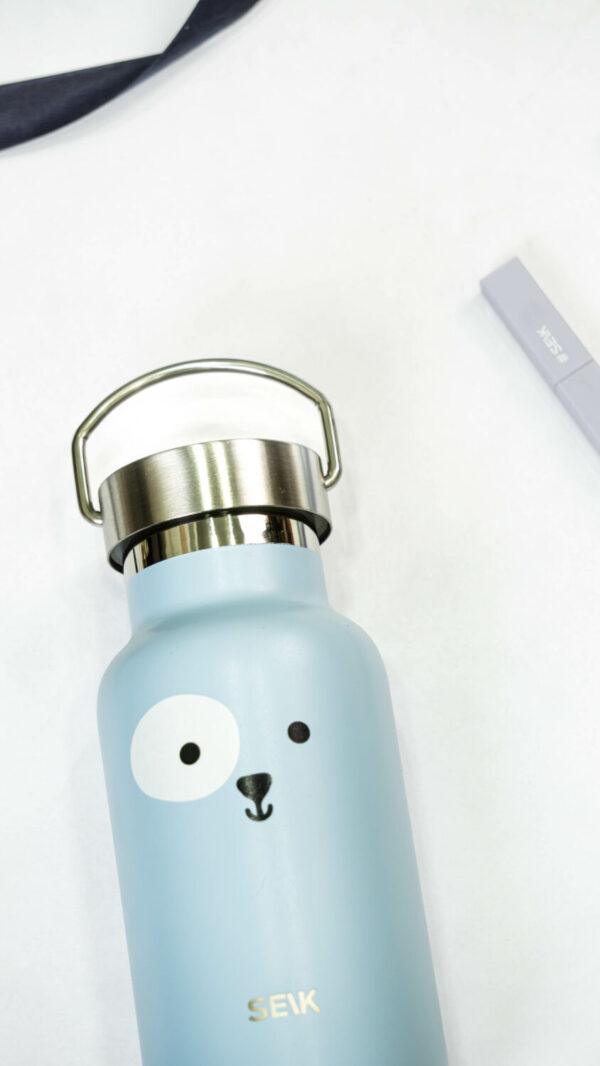 Water Bottle / Thermos – Puppy – Blue 350ml Stainless Steel - Image 3