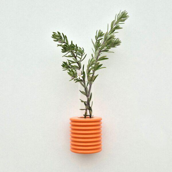Ribble-Wandvase – Orange – Bild 2