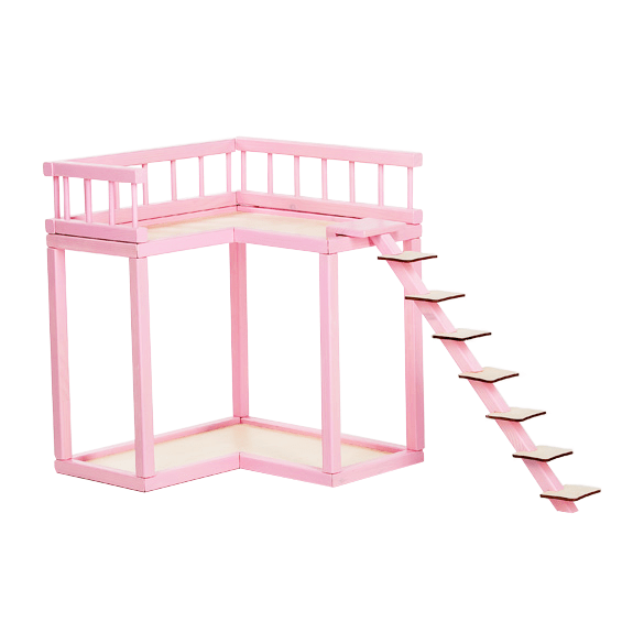 Puppenhaus-Balkon - Rosa – Bild 2
