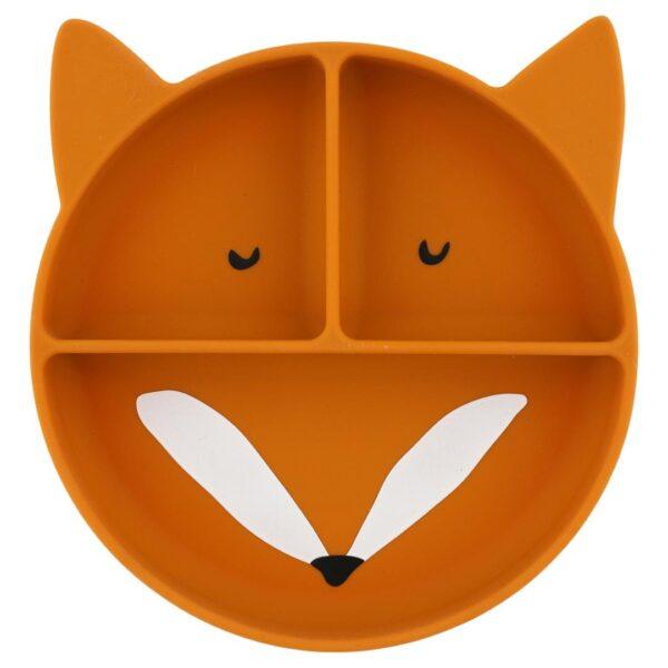 Silicone Divided Suction Plate for Kids - Mr. Fox - Image 4