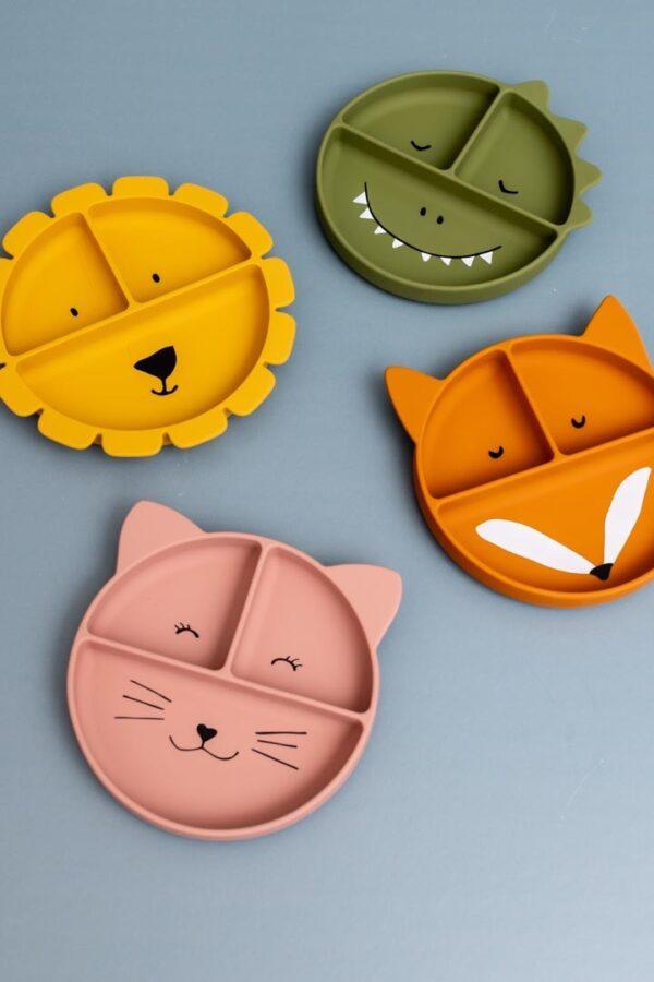 Silicone Divided Suction Plate for Kids - Mr. Fox - Image 3