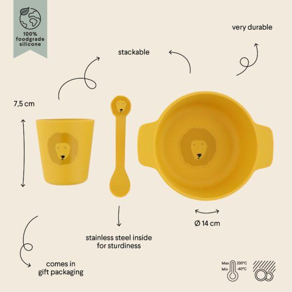 Silicone First Meal Set for Kids - Mr. Lion - Image 3