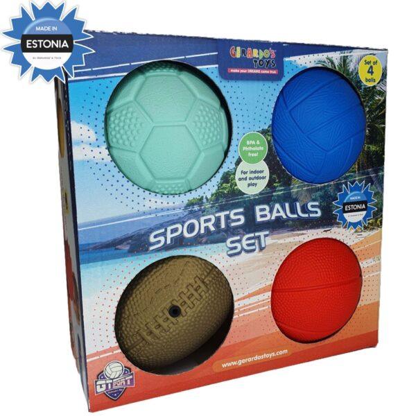 Sports Balls Set 4 pcs for Kids - Image 2