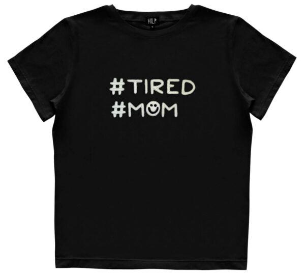 Damen-Müde-Mama-T-Shirt