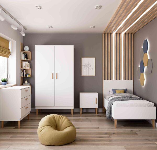 Wardrobe Kubi - White - Image 6