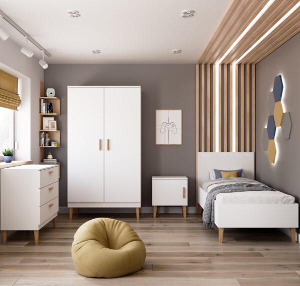 Wardrobe Kubi - White - Image 7
