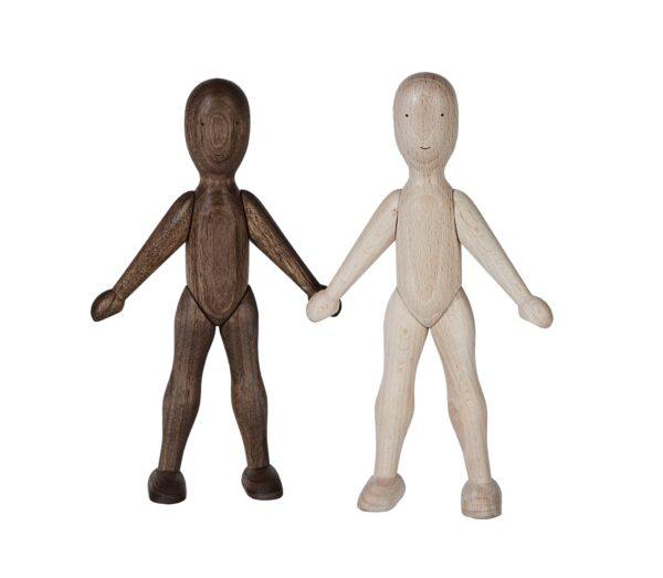 Nussbaumholz-Puppe mit Hose
