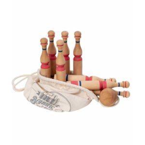 Wooden Bowling Pins - Red