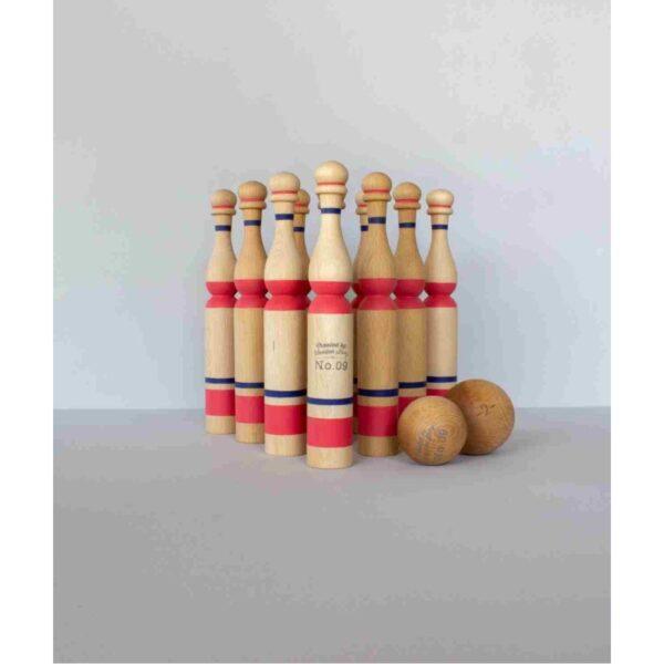 Wooden Bowling Pins - Red - Image 2