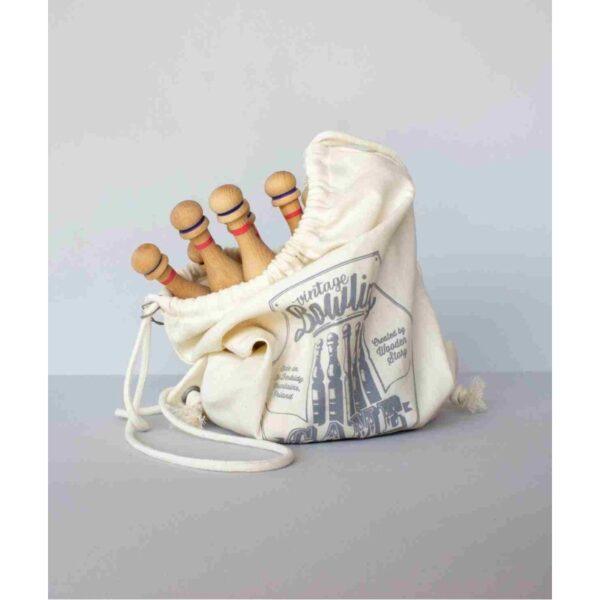 Wooden Bowling Pins - Red - Image 3