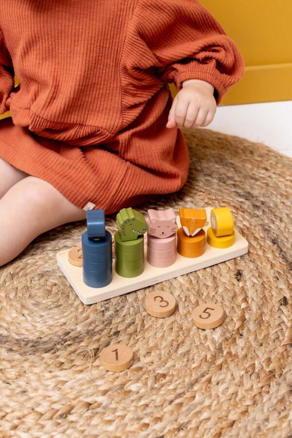 Wooden Counting Puzzle 0-5 - Image 2