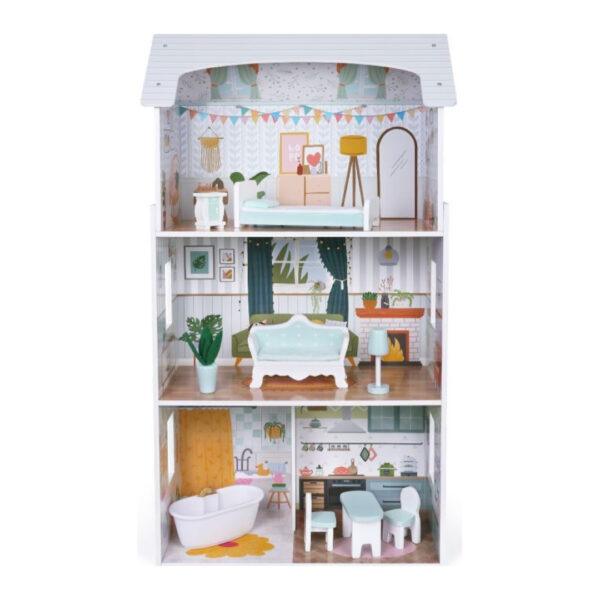 Wooden Dollhouse Luna with LED Lights - Image 2