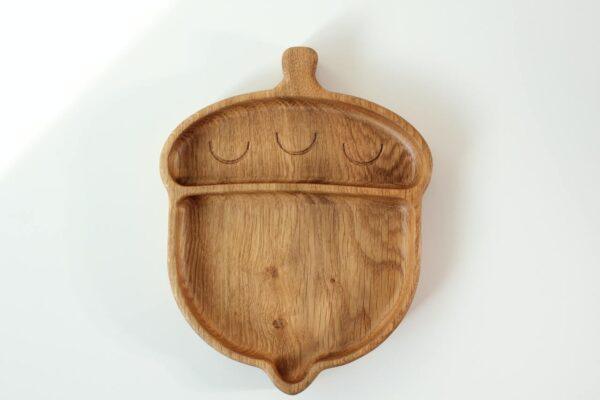 Wooden Plate For Kids - Acorn - Image 3