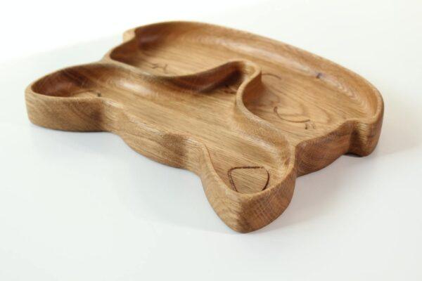 Wooden Plate For Kids - Fox With 2 Sectors - Image 4