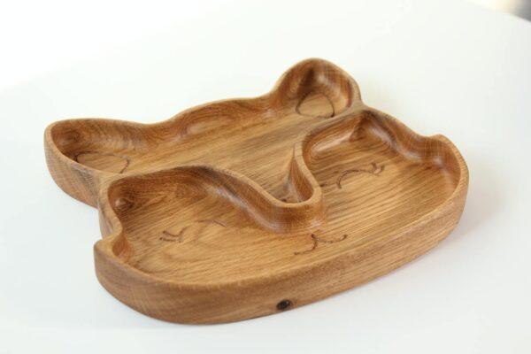 Wooden Plate For Kids - Fox With 2 Sectors - Image 5