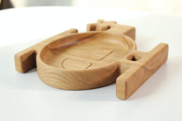Wooden Plate For Kids - Helicopter - Image 4